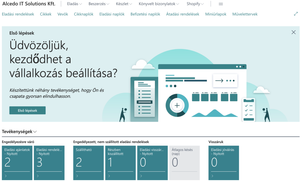 dynamics365 365 Business Central Integrált vállalatirányítási rendszer